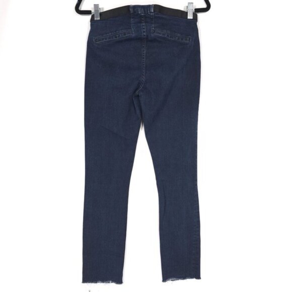 HELMUT LANG Women's Jeggings Denim Size 28 USA🇺🇸MADE Elastic Waist Raw Hem - Picture 2 of 11